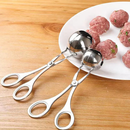 Stainless Steel Meat Ball Maker Tool Clip Round Rice Ball Shaper Spoon Meatball Making Mold Non Stick Stuffed Kitchen Gadget