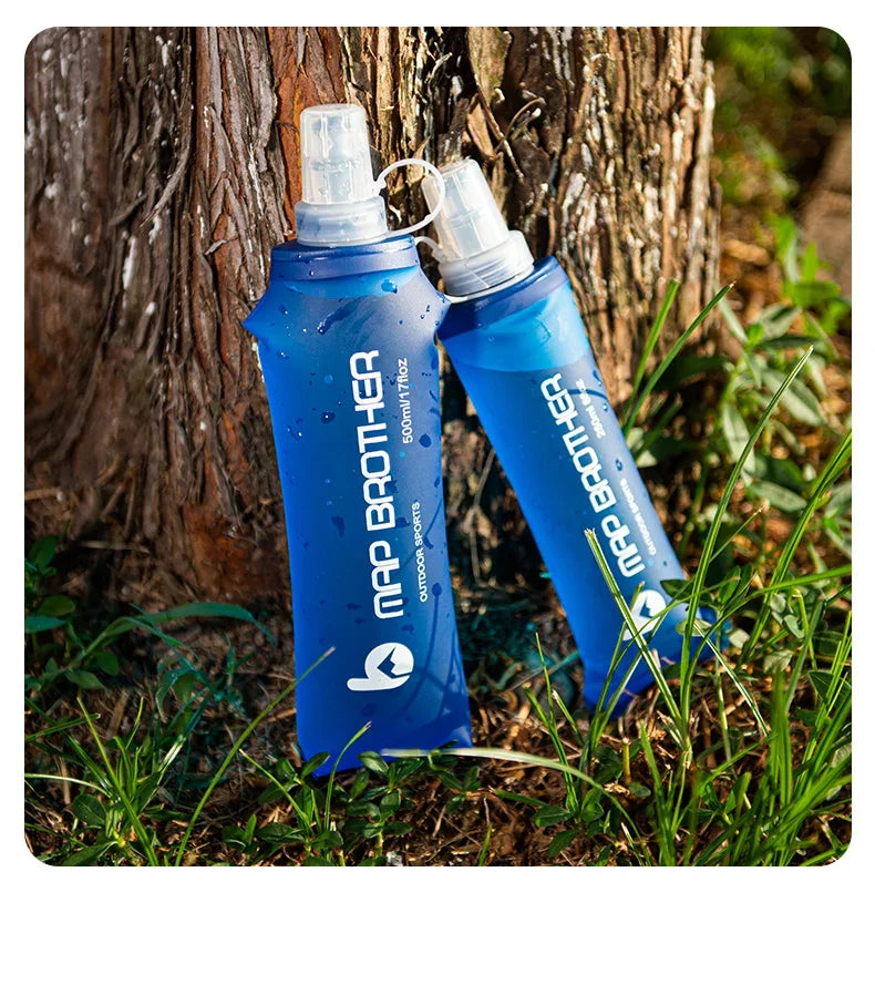 MAP BROTHER S001 S002 250ml 500ml Soft Flask Folding Collapsible Water Bottle TPU Free For Running Hydration Pack Waist Bag Vest