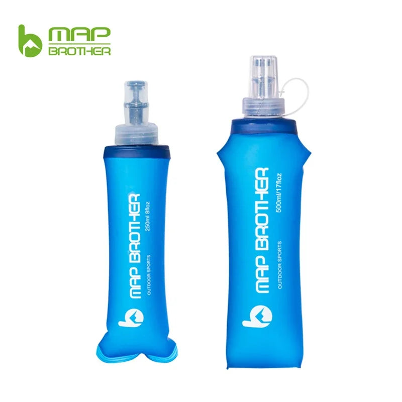 MAP BROTHER S001 S002 250ml 500ml Soft Flask Folding Collapsible Water Bottle TPU Free For Running Hydration Pack Waist Bag Vest