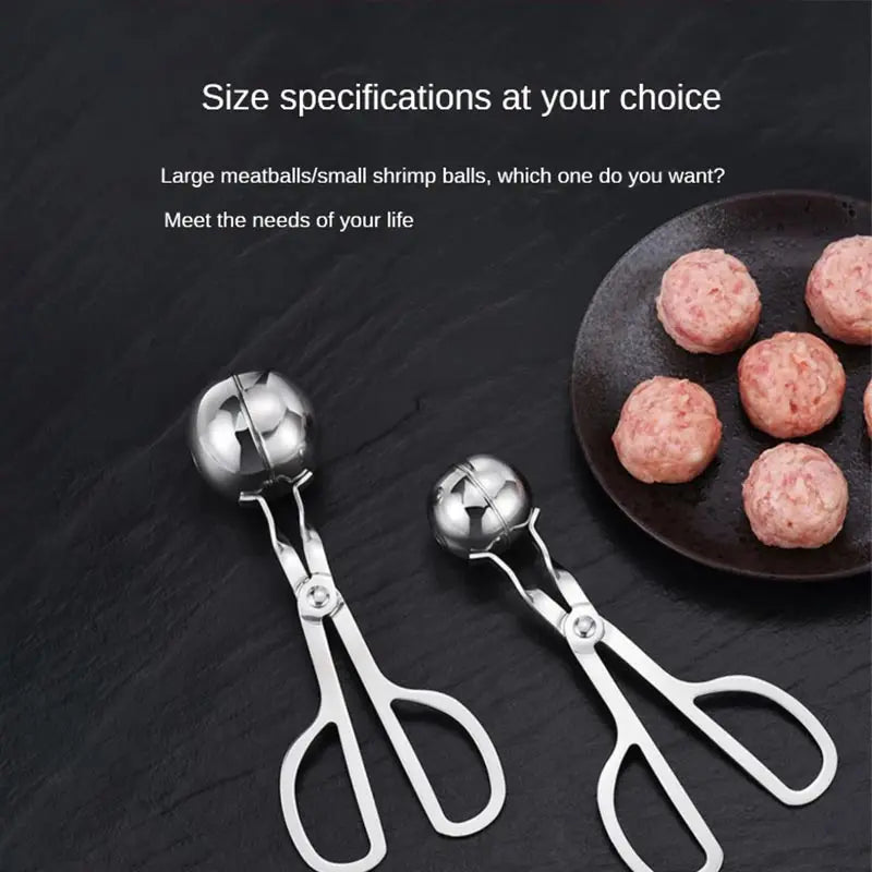 Stainless Steel Meat Ball Maker Tool Clip Round Rice Ball Shaper Spoon Meatball Making Mold Non Stick Stuffed Kitchen Gadget