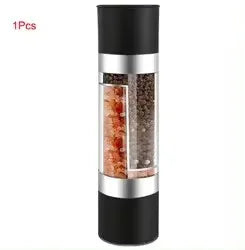 2 in 1 Adjustable Premium Salt And Pepper Grinder Double Head Pepper Mill Pepper Crusher Manual Mill Shakers with Ceramic Blades