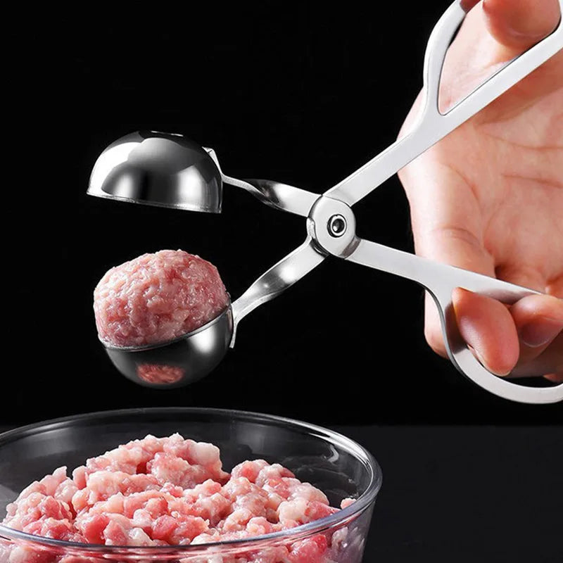 Stainless Steel Meat Ball Maker Tool Clip Round Rice Ball Shaper Spoon Meatball Making Mold Non Stick Stuffed Kitchen Gadget