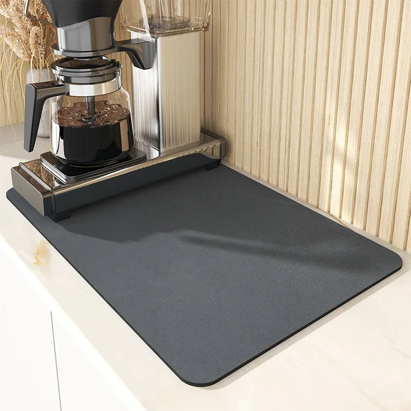 Kitchen Super Absorbent Mat Coffee Dish Draining Mat Drying Mat Quick Dry Bathroom Drain Pad Tableware Mat Faucet Placemat