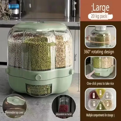 360 Degree Rotating Grain Storage Container Sealed Insect Proof