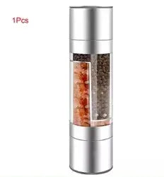 2 in 1 Adjustable Premium Salt And Pepper Grinder Double Head Pepper Mill Pepper Crusher Manual Mill Shakers with Ceramic Blades