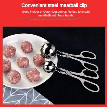 Stainless Steel Meat Ball Maker Tool Clip Round Rice Ball Shaper Spoon Meatball Making Mold Non Stick Stuffed Kitchen Gadget