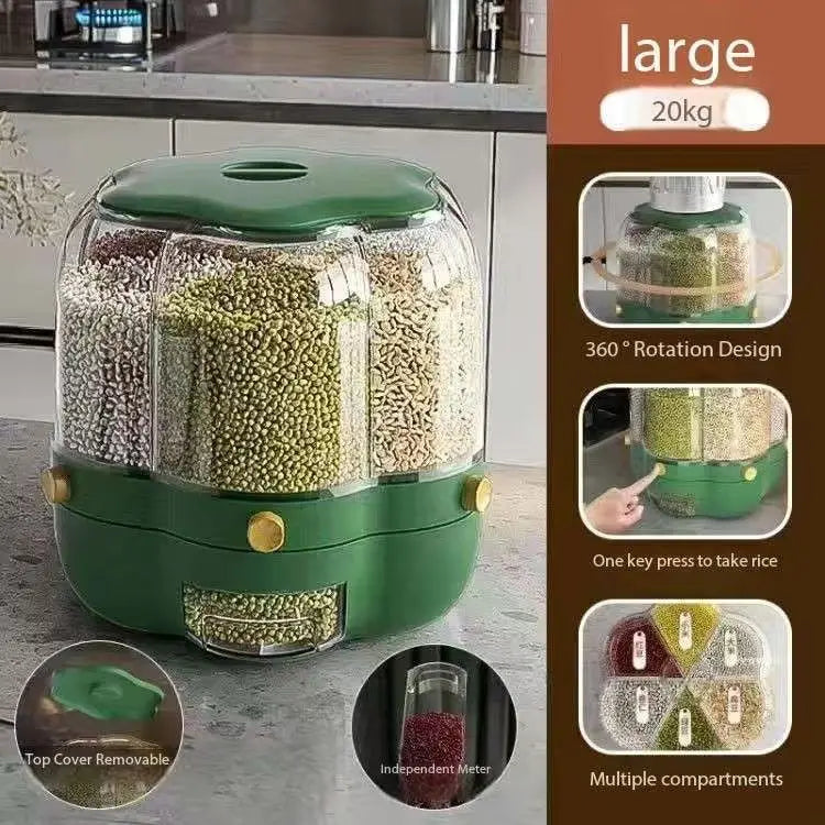 360 Degree Rotating Grain Storage Container Sealed Insect Proof