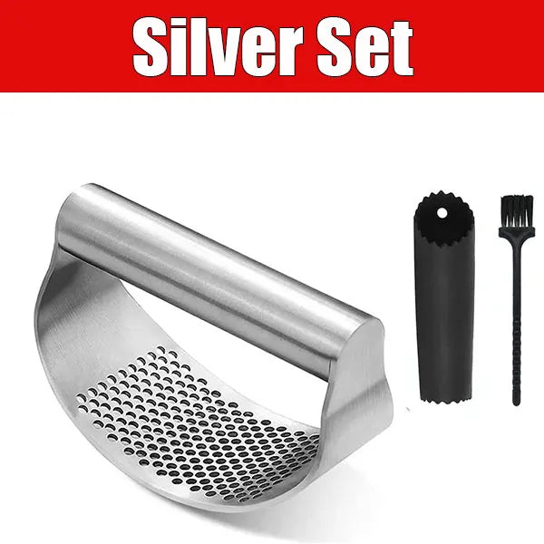 Garlic Press Rocker Stainless Steel Garlic Crusher Dishwasher Safe Rust Proof Garlic Mincer Tool for Kitchen Gadgets